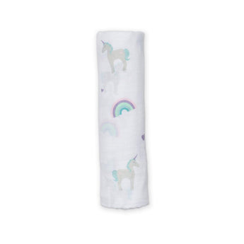 Muslin Swaddle - Rainbows & Unicorns - My Little Thieves