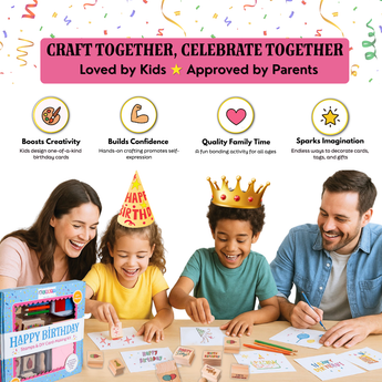 My Little Thieves Birthday Stamps Card Making Kit | Kids - My Little Thieves