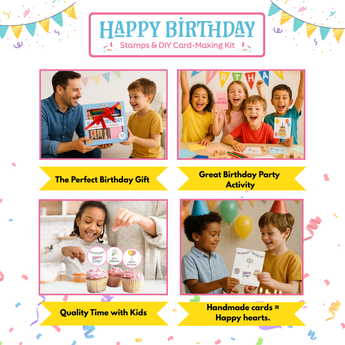 My Little Thieves Birthday Stamps Card Making Kit | Kids - My Little Thieves