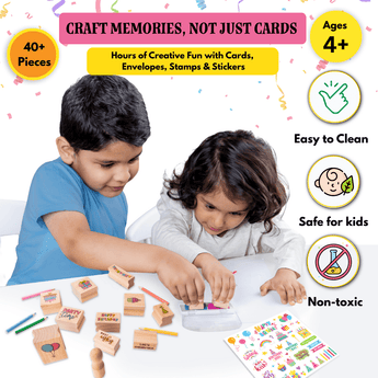 My Little Thieves Birthday Stamps Card Making Kit | Kids - My Little Thieves