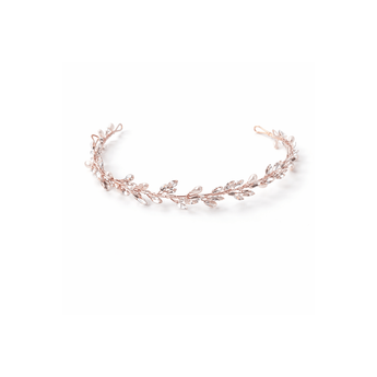 My Little Thieves Classic Pearl Crystal Headband Leaf Gold | Kids Hair Accessory - My Little Thieves