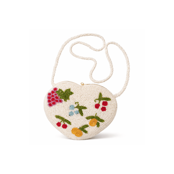 My Little Thieves Heart White Beaded Bag | Girls Fashion Accessory - My Little Thieves
