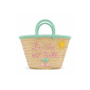 My Little Thieves Kids Beach Bag La Vie Est Belle Mint Trim - My Little Thieves