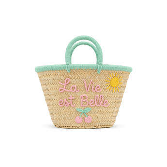 My Little Thieves Kids Beach Bag La Vie Est Belle Mint Trim - My Little Thieves
