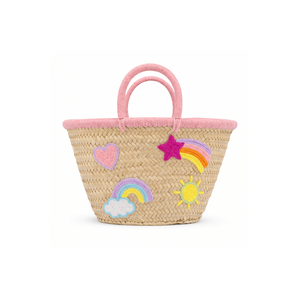 My Little Thieves Kids Beach Bag Rainbow Dreams Pink Trim - My Little Thieves