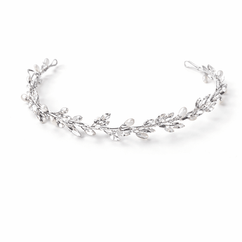My Little Thieves Pearl Crystal Headband Silver | Kids Hair Accessory - My Little Thieves