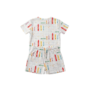 Nohm Alwan Short Sleeve Pyjama | Kids Colourful Sleepwear - My Little Thieves