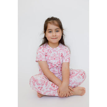 Nohm Amira Girls Short Sleeve Bamboo Pyjama Set | Princess Sleepwear - My Little Thieves