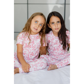 Nohm Amira Girls Short Sleeve Bamboo Pyjama Set | Princess Sleepwear - My Little Thieves