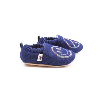Non - Slip Morgedan’s Moccasins for Toddlers - Denim - My Little Thieves