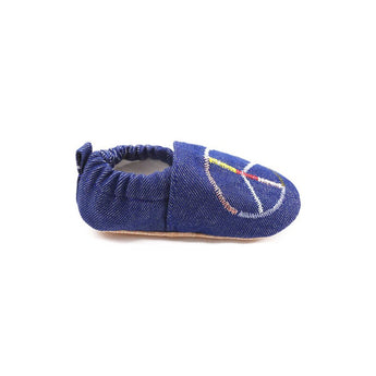 Non - Slip Morgedan’s Moccasins for Toddlers - Denim - My Little Thieves