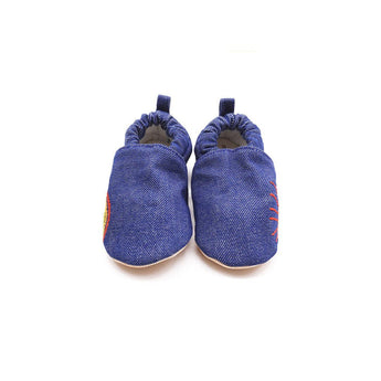 Non - Slip Morgedan’s Moccasins for Toddlers - Denim - My Little Thieves