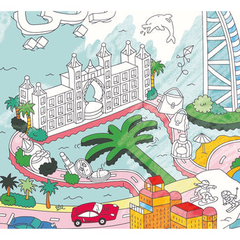 Omy Eco Friendly Kids' Colouring Posters | Fun Animal & Jungle Designs - My Little Thieves