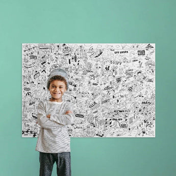 Omy Eco Friendly Kids' Colouring Posters | Fun Animal & Jungle Designs - My Little Thieves