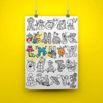 Omy Eco Friendly Kids' Colouring Posters | Fun Animal & Jungle Designs - My Little Thieves