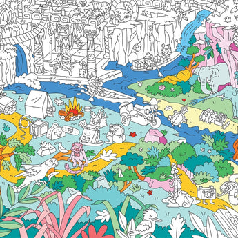 Omy Eco Friendly Kids' Colouring Posters | Fun Animal & Jungle Designs - My Little Thieves