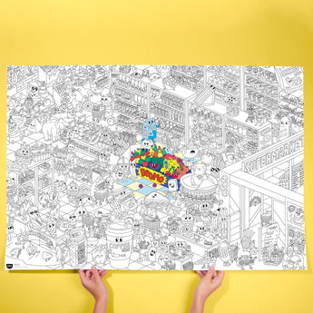 Omy Eco Friendly Kids' Colouring Posters | Fun Animal & Jungle Designs - My Little Thieves