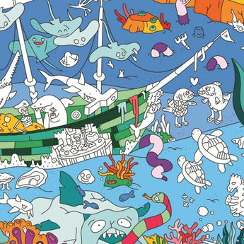 Omy Eco Friendly Kids' Colouring Posters | Fun Animal & Jungle Designs - My Little Thieves