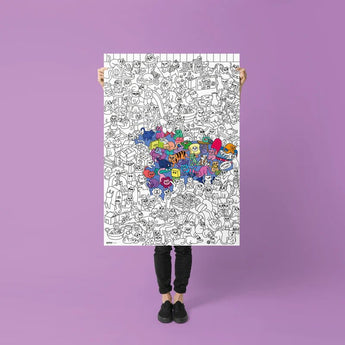 Omy Eco Friendly Kids' Colouring Posters | Fun Animal & Jungle Designs - My Little Thieves