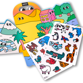 Omy Mini Coloring Kit For Kids | Eco Friendly Handmade Creative Gift - My Little Thieves