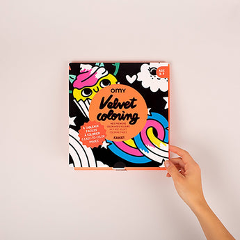 Omy Velvet Colouring Set | Kawaii Themed Creative Art For Kids - My Little Thieves
