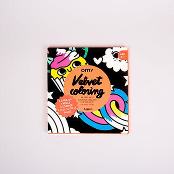 Omy Velvet Colouring Set | Kawaii Themed Creative Art For Kids - My Little Thieves