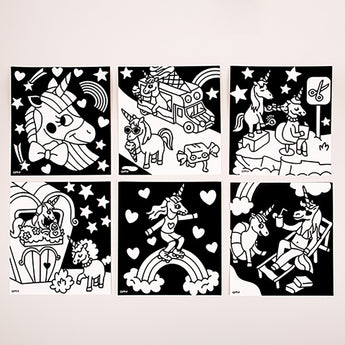 Omy Velvet Colouring Set | Kawaii Themed Creative Art For Kids - My Little Thieves