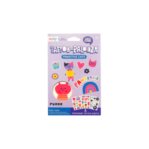 Ooly Tattoo Palooza Mini Temporary Tattoos | Pawsitive Cats 3 Sheet Set - My Little Thieves
