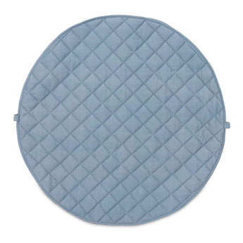 Organic Soft Baby Play Mat and Storage Bag – Dusty Blue - My Little Thieves