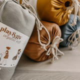 Organic Soft Baby Play Mat and Storage Bag – Dusty Blue - My Little Thieves