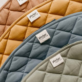 Organic Soft Baby Play Mat and Storage Bag – Dusty Blue - My Little Thieves