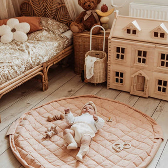 Organic Soft Baby Play Mat and Storage Bag – Fleuri - My Little Thieves
