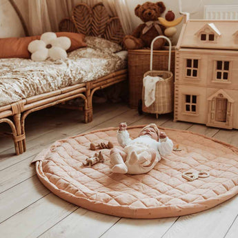 Organic Soft Baby Play Mat and Storage Bag – Fleuri - My Little Thieves