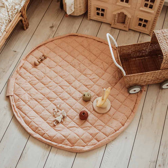 Organic Soft Baby Play Mat and Storage Bag – Fleuri - My Little Thieves