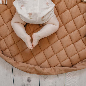 Organic Soft Baby Play Mat and Storage Bag – Tawny Brown - My Little Thieves