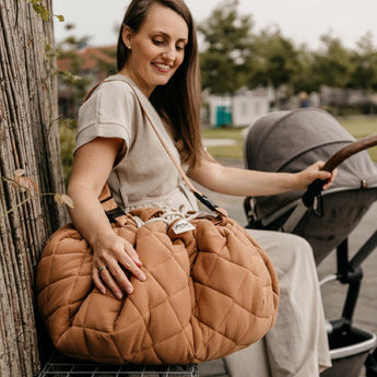 Organic Soft Baby Play Mat and Storage Bag – Tawny Brown - My Little Thieves