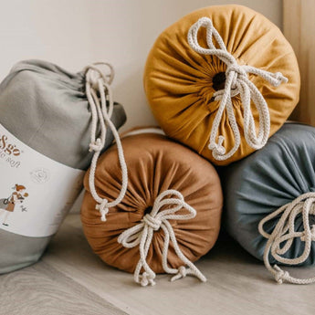 Organic Soft Baby Play Mat and Storage Bag – Tawny Brown - My Little Thieves