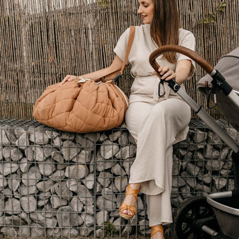 Organic Soft Baby Play Mat and Storage Bag – Tawny Brown - My Little Thieves