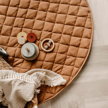 Organic Soft Baby Play Mat and Storage Bag – Tawny Brown - My Little Thieves