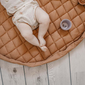 Organic Soft Baby Play Mat and Storage Bag – Tawny Brown - My Little Thieves