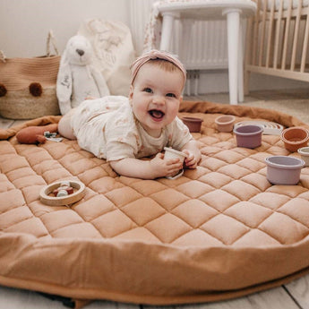 Organic Soft Baby Play Mat and Storage Bag – Tawny Brown - My Little Thieves
