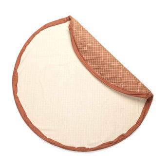 Organic Toy Storage Bag – Grid Brown - My Little Thieves