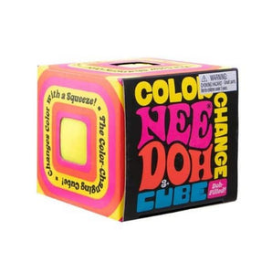 NEE DOH Color Changing Cube Squishy Fidget Toy Yellow