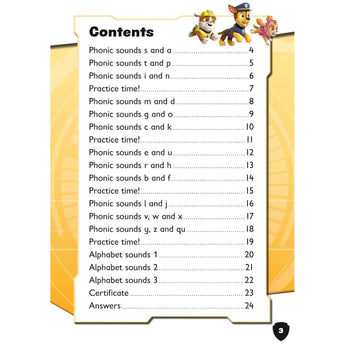 Paw Patrol First Phonics Activity Book | Kids School Prep - My Little Thieves