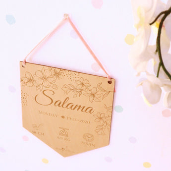 Personalized Birth Stat Wooden Sign for Baby's Nursery - My Little Thieves