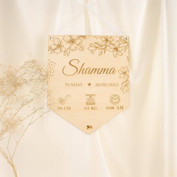 Personalized Birth Stat Wooden Sign for Baby's Nursery - My Little Thieves