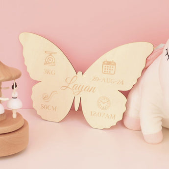 Personalized Birth Stat Wooden Sign for Baby's Nursery - My Little Thieves