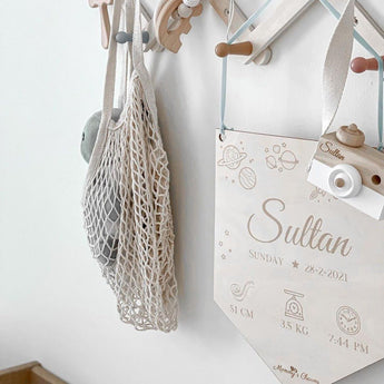 Personalized Birth Stat Wooden Sign for Baby's Nursery - My Little Thieves