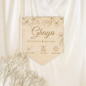 Personalized Birth Stat Wooden Sign for Baby's Nursery - My Little Thieves