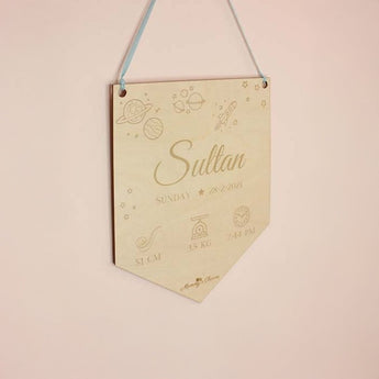 Personalized Birth Stat Wooden Sign for Baby's Nursery - My Little Thieves